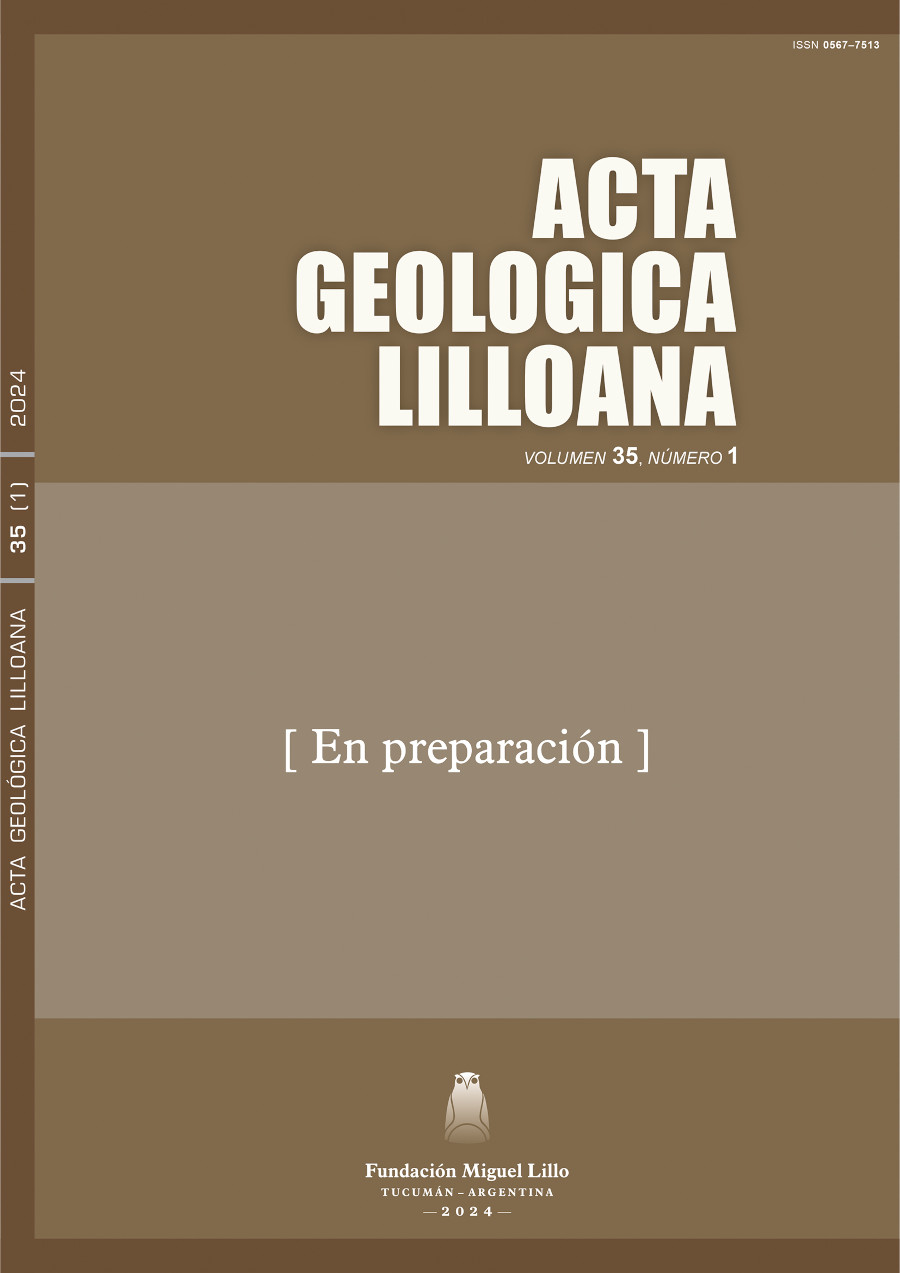 Acta Geológica Lilloana, Publicación Anticipada
