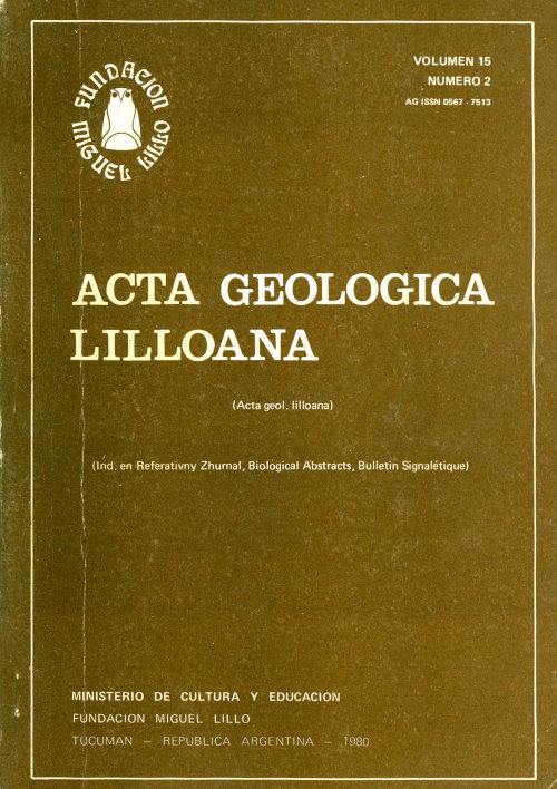 					Ver Acta Geológica Lilloana 15 (2) (1980)
				