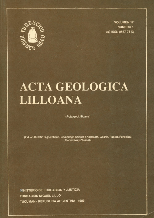 					Ver Acta Geológica Lilloana 17 (1) (1989)
				