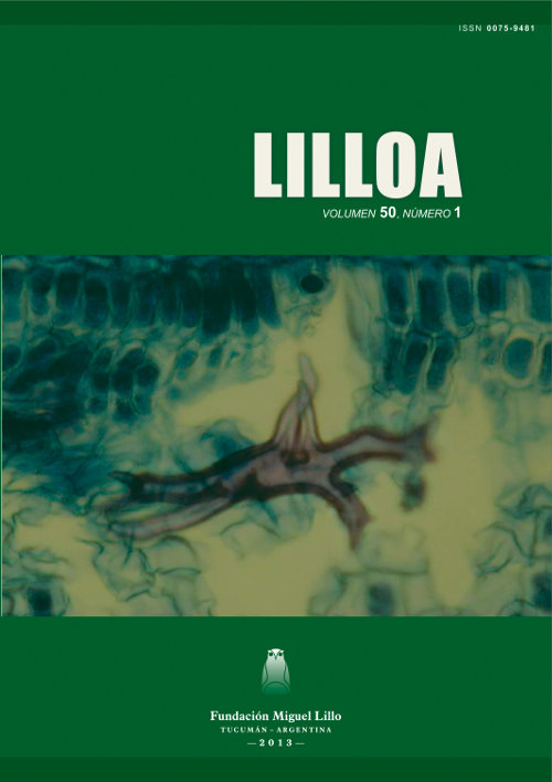 					Ver Lilloa 50 (1) (2013)
				