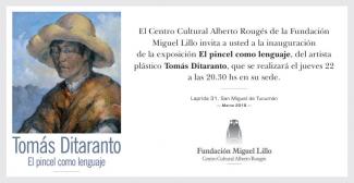 Invitación exposición Tomás Ditaranto