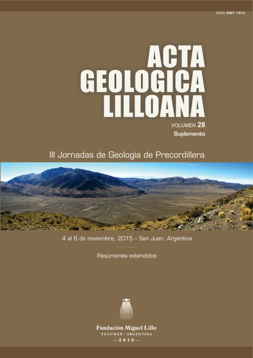 					Ver Acta Geológica Lilloana 28 (Suplemento) (2016)
				