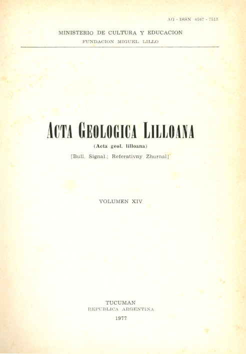 					Ver Acta Geológica Lilloana 14 (1977)
				