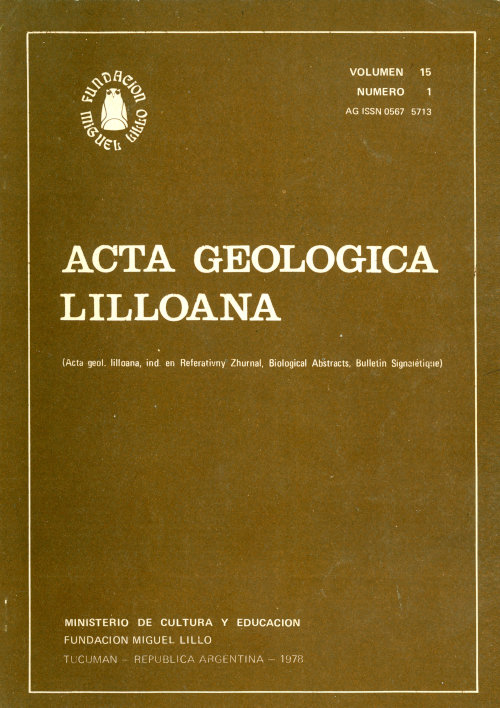 					Ver Acta Geológica Lilloana 15 (1) (1978)
				