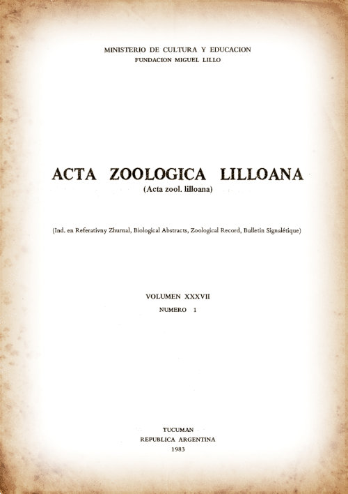 					Ver Acta Zoológica Lilloana 37 (1) (1983)
				