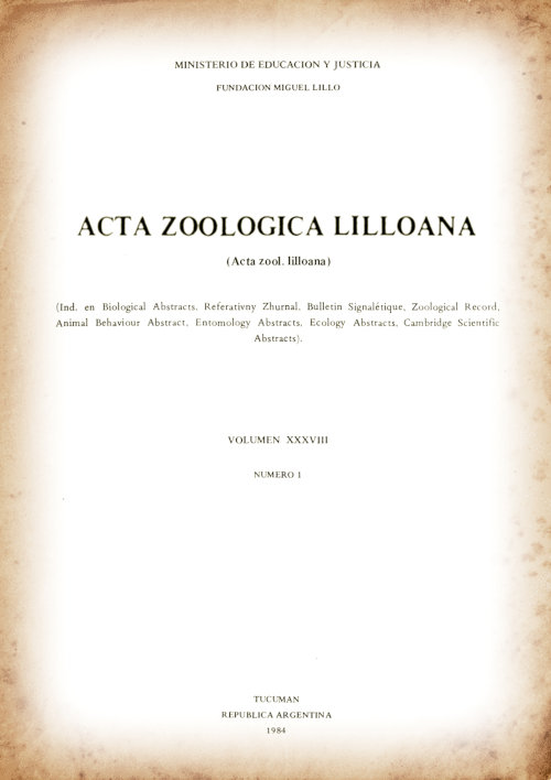 					Ver Acta Zoológica Lilloana 38 (1) (1984)
				
