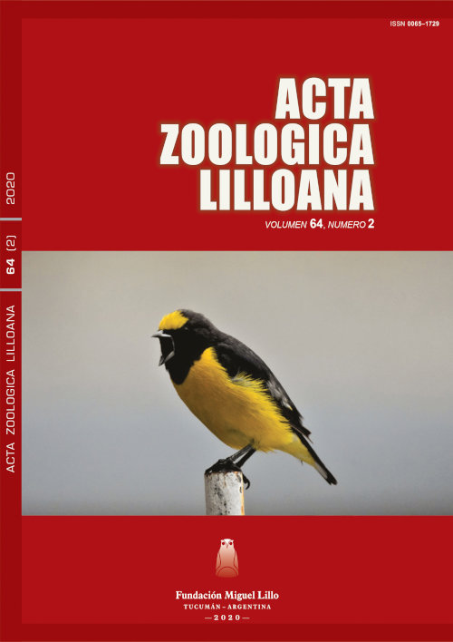 					Ver Acta Zoológica Lilloana 64 (2) (2020)
				