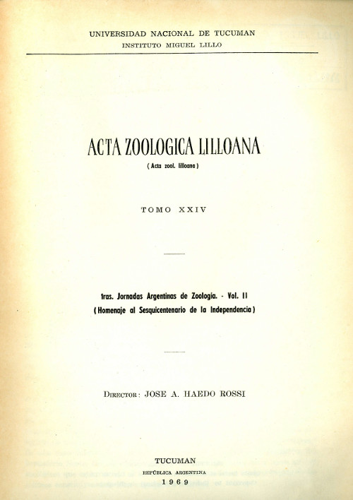 					Ver Acta Zoológica Lilloana 24 (1969)
				