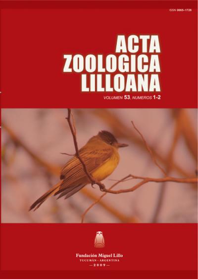 					Ver Acta Zoológica Lilloana 53 (1-2) (2009)
				