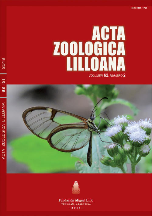 					Ver Acta Zoológica Lilloana 62 (2) (2018)
				