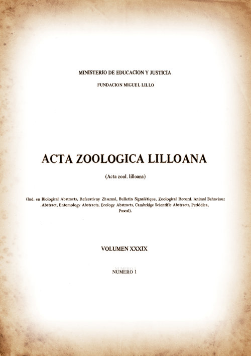 					Ver Acta Zoológica Lilloana 39 (1) (1987)
				