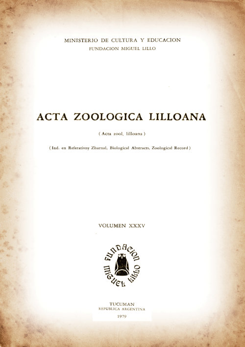 					Ver Acta Zoológica Lilloana 35 (1) (1979)
				