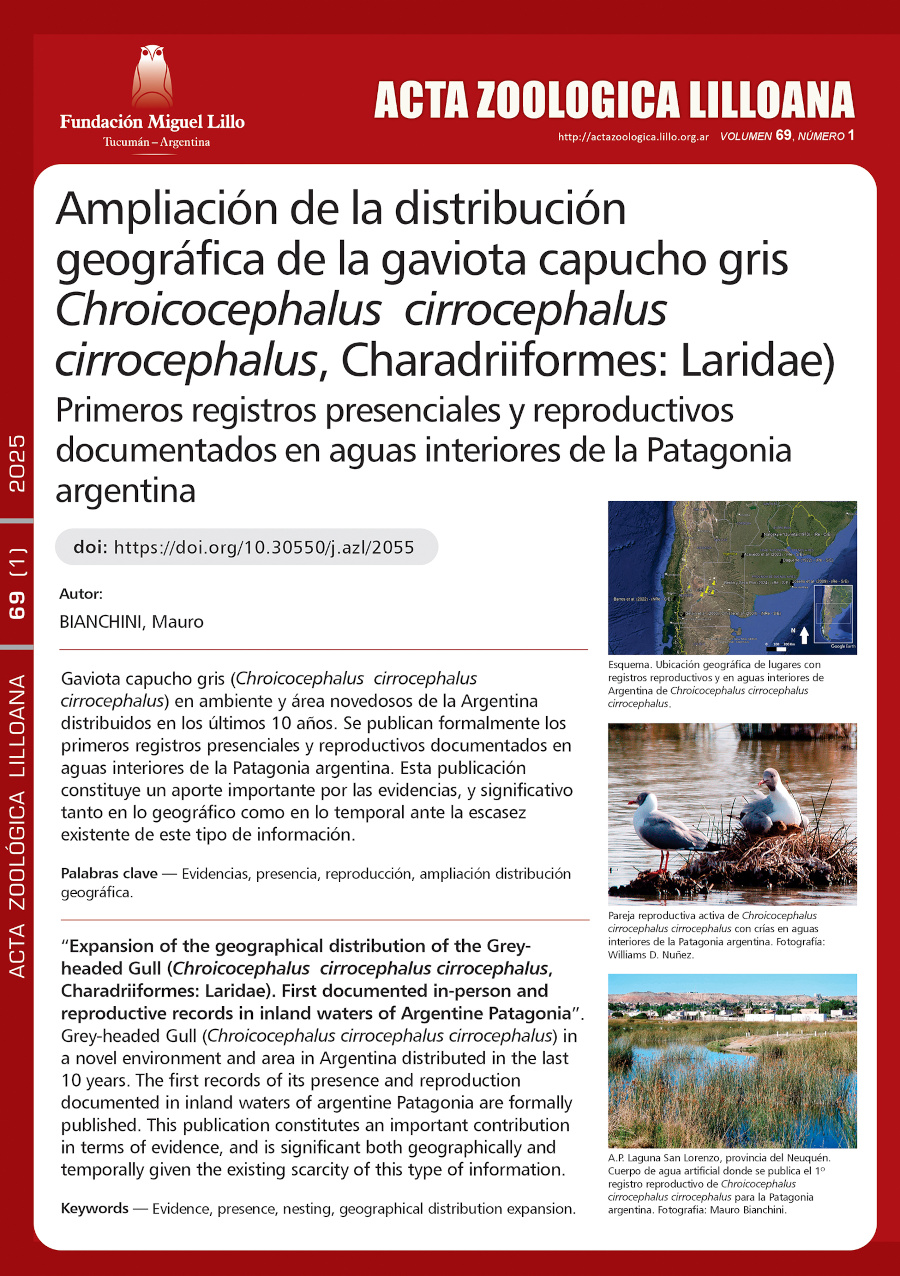 Ampliación de la distribución geográfica de la gaviota capucho gris (Chroicocephalus cirrocephalus cirrocephalus, Charadriiformes: Laridae)