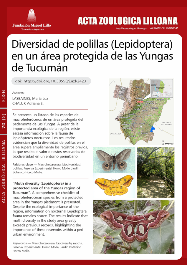 Diversidad de polillas (Lepidoptera) en un área protegida de las Yungas de Tucumán