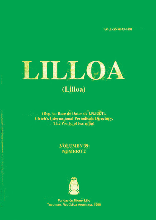 					Ver Lilloa 39 (2) (1998)
				