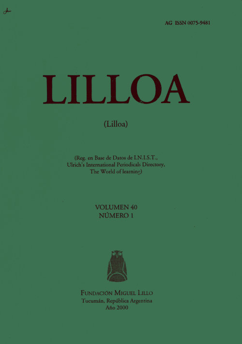 					Ver Lilloa 40 (1) (2000)
				