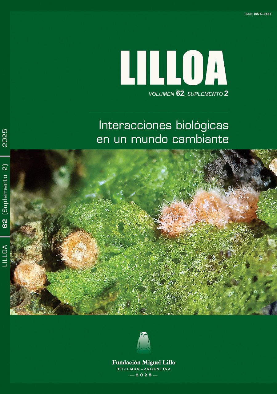 					Ver Lilloa 61 (Suplemento 2) (2025): Interacciones biológicas en un mundo cambiante
				
