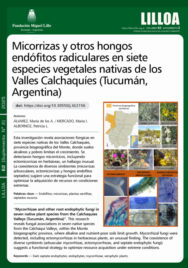 Micorrizas y otros hongos endófitos radiculares en siete especies vegetales nativas de los Valles Calchaquíes (Tucumán, Argentina)