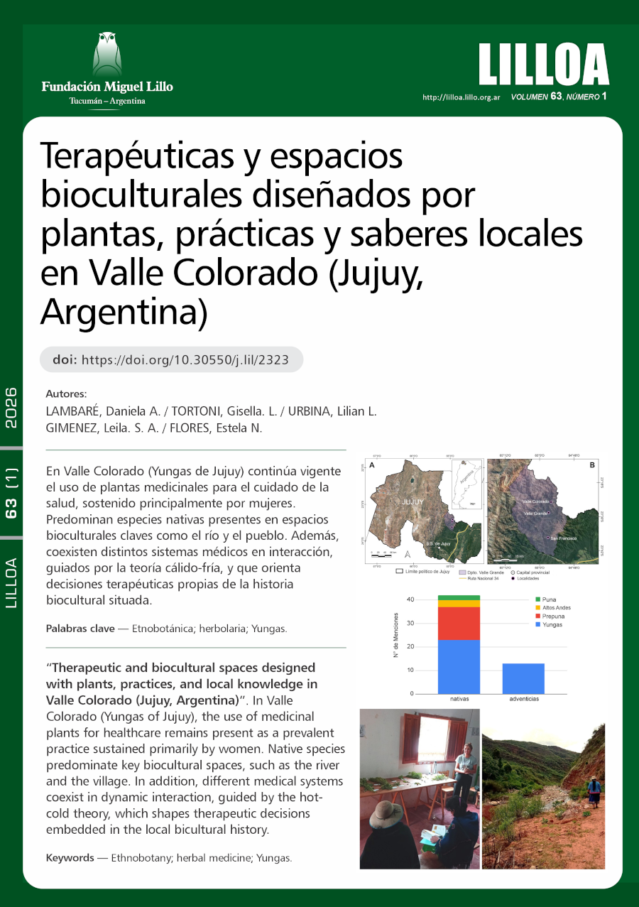 Terapéuticas y espacios bioculturales diseñados por plantas, prácticas y saberes locales en Valle Colorado (Jujuy, Argentina)