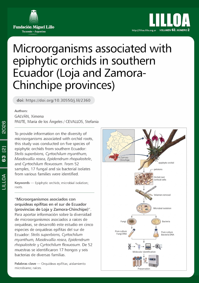 Microorganismos asociados con orquídeas epífitas en el sur de Ecuador (provincias de Loja y Zamora-Chinchipe)
