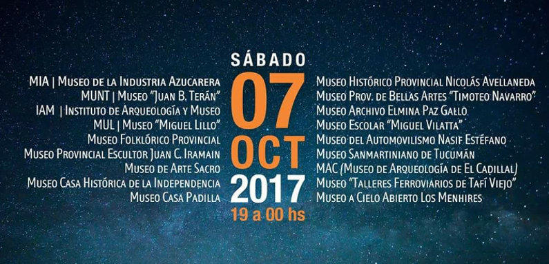 Afiche de la Noche de Los Museos 2017