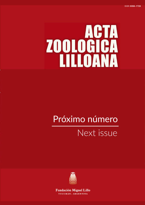 Preparando: Acta Zoológica Lilloana 63 (1) (2019)