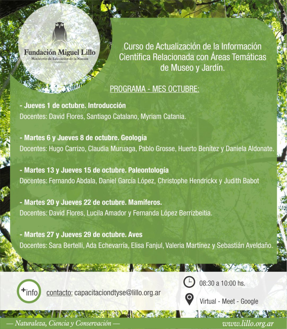 Curso información científica Museo y jardín