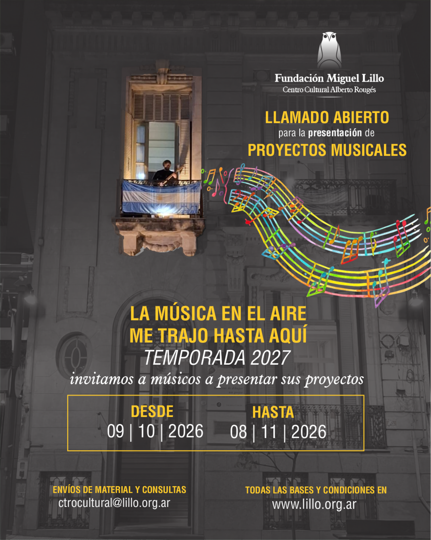 La música en el aire me trajo hasta aquí”