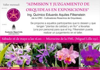 Admisión y juzgamiento de orquideas en exposiciones