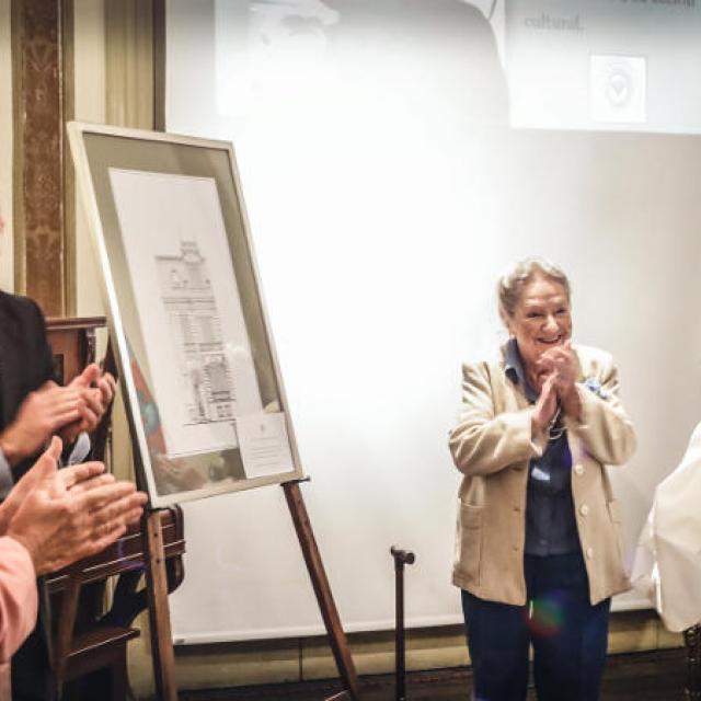 Elena Perilli de Colombres Garmendia, directora Centro Rougés y José Frías Silva, presidente de Fundación Miguel Lillo. (Foto: 2018, Ente de Cultura de la provincia).